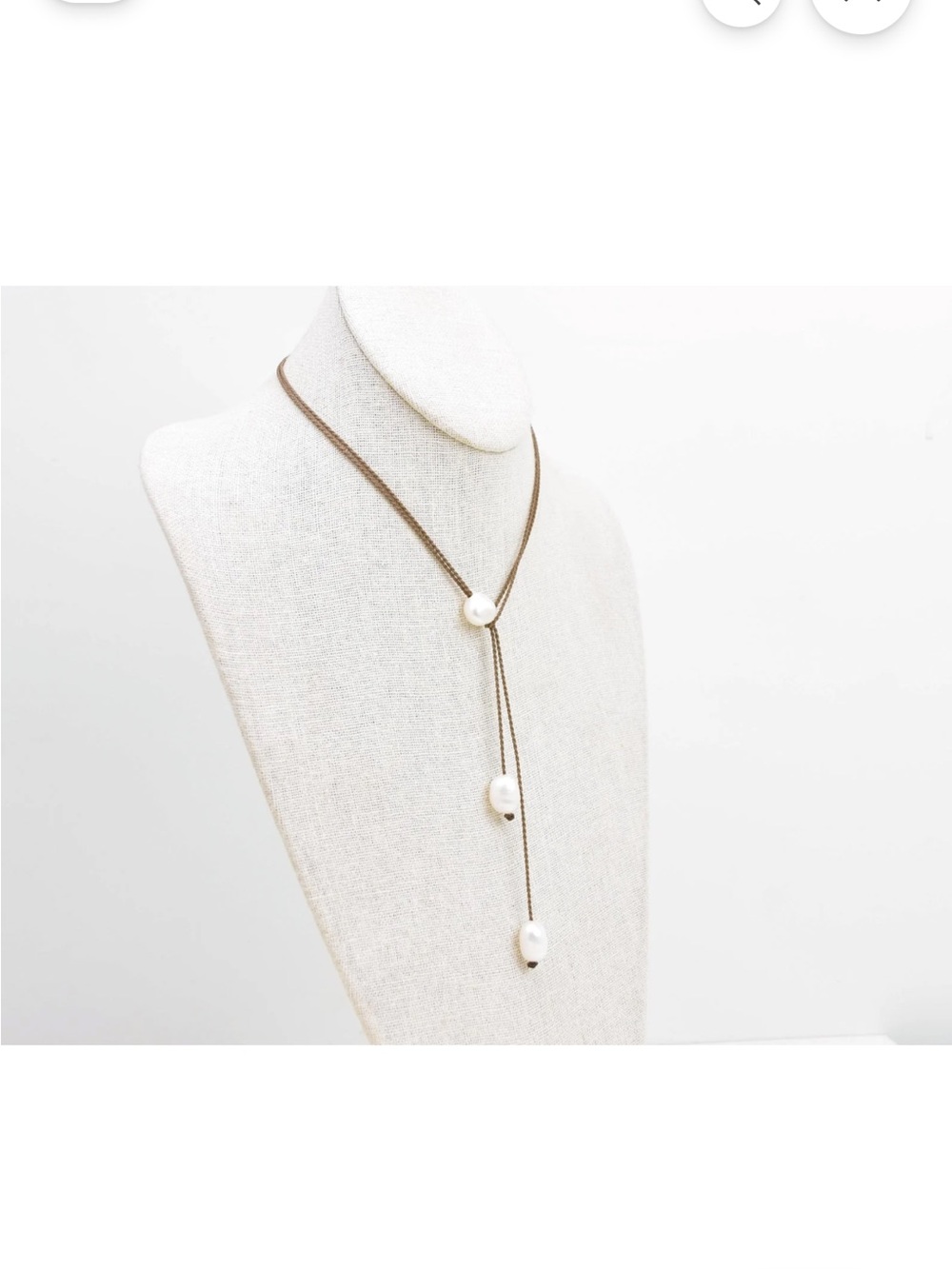 Tula Blue Rope Necklace with white pearls
